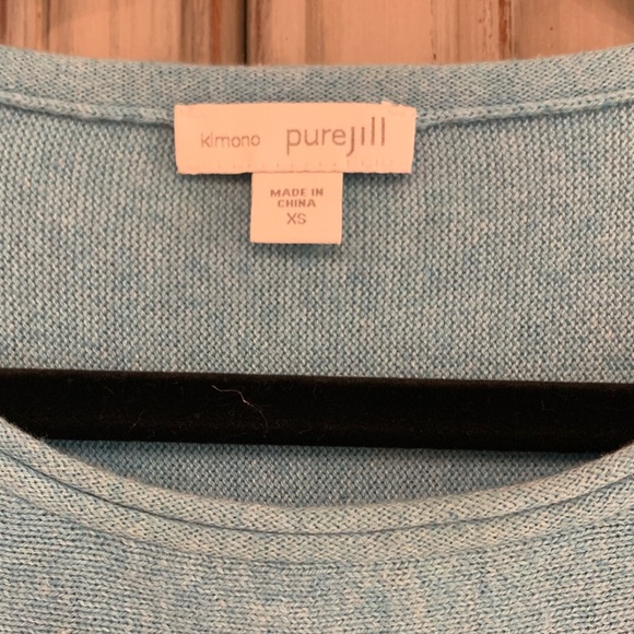Pure Jill Sea Mist Cotton Cashmere Sweater Sz XS - Picture 4 of 9